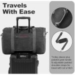 Canway 40L Foldable Duffle Bag for Travel Men & Women Carry On 22"x14"x9" Airline Approved, Small Luggage Overnight Bag with Shoe Compartment, Water-Resistant Gym & Sports Bag