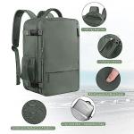 Sinaliy Large Expandable Travel Backpack for Men and Women, 17 Inch Laptop, Waterproof, Casual, College Bookbag, Backpack for Women, as Person Item Flight Approved