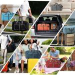 Felipe Varela 65L Duffle Bag with Shoes Compartment, Foldable Waterproof Travel Duffel Bags Duffle Overnight Weekend Travel Gym Bag for Men Women(Black)