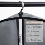 Dress Bags for Gowns Long, 1 Pack 65" Garment Bags for Hanging Clothes, 4" Gusseted Clothing Bags for Closet Storage and Travel, Suit Bags for Coats, Jackets, Shirts and Sweater (1)