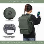 Sinaliy Large Expandable Travel Backpack for Men and Women, 17 Inch Laptop, Waterproof, Casual, College Bookbag, Backpack for Women, as Person Item Flight Approved