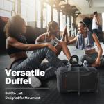 Canway 40L Foldable Duffle Bag for Travel Men & Women Carry On 22"x14"x9" Airline Approved, Small Luggage Overnight Bag with Shoe Compartment, Water-Resistant Gym & Sports Bag