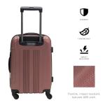 Kenneth Cole REACTION Out of Bounds Lightweight Hardshell 4-Wheel Spinner Luggage, Rose Gold, 20-Inch Carry On