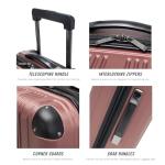 Kenneth Cole REACTION Out of Bounds Lightweight Hardshell 4-Wheel Spinner Luggage, Rose Gold, 20-Inch Carry On