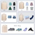 BAGAIL 6 Set Ultralight Compression Packing Cubes Packing Organizer for Travel Accessories Luggage Suitcase Backpack(70D Beige)