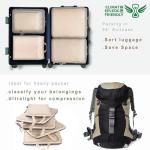 BAGAIL 6 Set Ultralight Compression Packing Cubes Packing Organizer for Travel Accessories Luggage Suitcase Backpack(70D Beige)