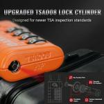 ANVIL 4 Digit Luggage Locks, TSA Locks for Luggage, Advanced TSA008 core, Alert Indicator for Your Travel Lock, Suitcase Lock. (2, Orange)