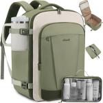 LOVEVOOK 40L Travel Backpack for Women & Men, Airline Approved Carry On Backpack, TSA Personal Item Bag fits 17.3 Inch Laptop, Waterproof Weekender Overnight Bags Suitcase for Work, Light Green