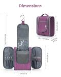 Narwey Small Hanging Toiletry Bag Women Travel Makeup Bag Organizer Toiletries Bag for Travel Size Essentials Accessories Cosmetics (Medium, Dark Purple)