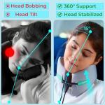 TripPal Airplane Sleeping Travel Pillow: 360° Chin & Neck Support with Flat Back for Side Sleepers on Long-haul Flights - Dual-Density Memory Foam (8lb Non-Collapsing) to Prevent Head Bobbing