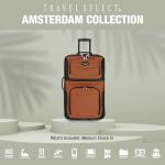 Travel Select Amsterdam Expandable Rolling Softside Luggage, Burgundy, Checked-Medium 25-Inch