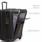 TUMI - Alpha Continental Expandable 4-Wheeled Carry-On Luggage - Compact Travel Suitcase - TSA Lock Tracer - Black