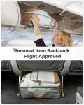 MATEIN 18x14x8 Personal Item Backpack for Spirit Airline, TSA Underseat Carry on Travel Weekender Bags for Women with Detachable Shoe Compartment, Custom-Fit 15.6" Laptop Sleeve & USB C Charging Port