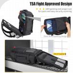 Velaybor 42L Travel Backpack with 4 Packing Cubes, TSA Friendly Flight Approved Carry-On Bag with USB Charging Port, Water-Resistant Weekender Business Backpack for Men Women, Fits 17.3" Laptop(Black)