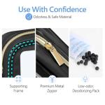 PACKISM TSA Approved Toiletry Bag - 3 Pack Upgrade Color-Edged Clear Makeup Bag, Clear Toiletry Bag For Traveling Fits Various Storage Needs, Black