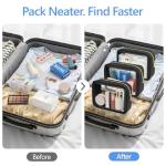 PACKISM TSA Approved Toiletry Bag - 3 Pack Upgrade Color-Edged Clear Makeup Bag, Clear Toiletry Bag For Traveling Fits Various Storage Needs, Black
