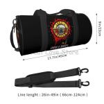 Heavy Metal Guns N Roses Travel Duffel Bag Portable Weekender Overnight Bags Waterproof Carry on Luggage Bag Sport Gym Yoga Bags