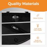 LAZYSEAL 2Pcs Garment Bag for Travel 43-Inch Waterproof Dustproof Suit Luggage Bag Unisex Suit Bag Durable 600D Oxford Fabric 2-in-1 Hanging Suitcase Clothes Storage for Suits, Dresses (Standard)