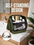 VENTURE 4TH Hanging Travel Toiletry Bag for Women & Men - Travel Organizer with Expandable Compartments & Removable Clear Pouch for Toiletries (Forest Green)