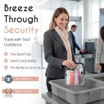 BORSALI TSA Approved Toiletry Bag - Clear Quart Size for 3-1-1 Carry On Travel - Makeup Organizer Cosmetic Pouch with Zipper - Travel Accessories - 2 Pack