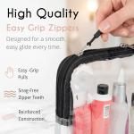 BORSALI TSA Approved Toiletry Bag - Clear Quart Size for 3-1-1 Carry On Travel - Makeup Organizer Cosmetic Pouch with Zipper - Travel Accessories - 2 Pack