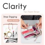 BORSALI TSA Approved Toiletry Bag - Clear Quart Size for 3-1-1 Carry On Travel - Makeup Organizer Cosmetic Pouch with Zipper - Travel Accessories - 2 Pack