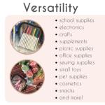 BORSALI TSA Approved Toiletry Bag - Clear Quart Size for 3-1-1 Carry On Travel - Makeup Organizer Cosmetic Pouch with Zipper - Travel Accessories - 2 Pack