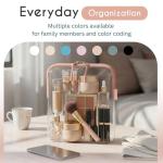 BORSALI TSA Approved Toiletry Bag - Clear Quart Size for 3-1-1 Carry On Travel - Makeup Organizer Cosmetic Pouch with Zipper - Travel Accessories - 2 Pack