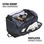 adidas Defender 5.0 Duffel, Durable Travel Gym Sports Bag for Men and Women, Twill Onix Grey/Black, Medium (59L)