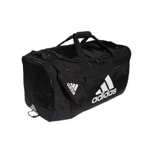 adidas Defender IV Duffel, Sports Duffle Men and Women, Durable Gym Bags, Black/White, Large (110L)