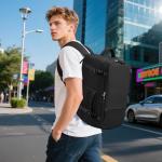 Sinaliy Large Travel Backpack for Women Men, Expandable 40L Carry On Backpack, 17 Inch Laptop Backpack College Bookbag, Waterproof Travel bag as Person Item Flight Approved