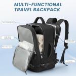 Sinaliy Large Travel Backpack for Women Men, Expandable 40L Carry On Backpack, 17 Inch Laptop Backpack College Bookbag, Waterproof Travel bag as Person Item Flight Approved