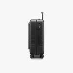 Monos Carry-On Pro Plus Luggage (23"), Hardside Spinner Suitcase with TSA Lock & Front Pocket, Airline Approved, Midnight Black