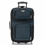 Travel Select Amsterdam Softside Expandable Rolling Luggage, TSA-Approved, Lightweight, Navy, Carry-on 21-Inch