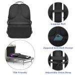 Z-MGKISS 52L Travel Backpack for Women, Large Waterproof Anti-Theft Backpack 17.3 Inch with USB Port, TSA-Approved Daypack, Gifts for Women Teacher Business College, Purple