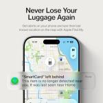 KeySmart SmartLock Tracking Luggage Locks, TSA Locks for Luggage, GPS Tracker, Combination Lock Compatible with Apple Find My App, Best Travel Essentials, Replaceable Non-Rechargeable Battery (1 Pack)