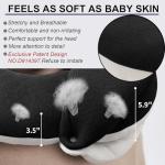 BUYUE Travel Neck Pillows for Airplanes, 360° Head Support Sleep for Long Flight, Skin-Friendly & Breathable, Kit with 3D Contoured Eye Mask, Earplugs and Storage Bag (Adult, Black, 90+ lbs)