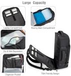 Tzowla 40L Expandable Travel Laptop Backpack for Men Women Carry on Flight Approved,Large Capacity Anti Theft Backpacks with USB/Type C Charging Port,Personal Item Bag Fit 17.3" Computer（Black