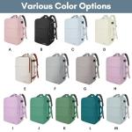 Taygeer Carry on Backpack for Men Women, Luggage Laptop Backpack for Airplane Travel with USB Charging Port, 35L Water Resistant Gym Weekender Bag for College Gift, Peacock Blue