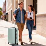 24 Inch Checked Luggage, ABS Hardside Suitcase with Spinner Wheels, Lightweight Medium Luggage with TSA Lock for Women and Men, Expandable Travel Suitcase for Business, Road Trips & Family Vacations