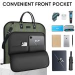 BALEINE Travel Garment Bag, Travel Suit Bag for Men, 42'' Waterproof Carry on Garment Bag for Hanging Clothes, Garment Duffel Bag for Travel Business (Green)