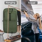 BALEINE Travel Garment Bag, Travel Suit Bag for Men, 42'' Waterproof Carry on Garment Bag for Hanging Clothes, Garment Duffel Bag for Travel Business (Green)