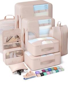 Veken 8 Set Packing Cubes for Travel, Gifts for Women Mom, Suitcase Organizer Bags for Luggage with Hanging Toiletry Bag and Shoe Bag, Vacation Essentials Travel Accessories for Cruise Ship