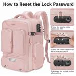 Taygeer Vacuum Backpack, Expandable Vacuum Seal Carry on Backpack with Rain Cover, 17'' laptop Compression Backpacks Travel with Shoe Compartment, TSA Approved Personal Item Compression Back Pack,Pink