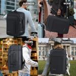 Gieury Carry On Backpack, 50L Travel Backpack, Luggage Backpack TSA Flight Approved Laptop Backpack for Men & Women, Large Expandable 40L Daypack Lightweight Business Weekender Bag, Black