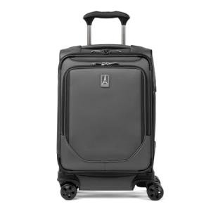 Travelpro Crew Classic Lightweight Softside Expandable Carry on Luggage, 8 Wheel Spinner Suitcase, Men and Women, Compact Carry On 20-Inch, Patriot Blue