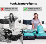 Veken 6 Set Packing Cubes for Suitcases, Travel Essentials for Carry on Luggage, Suitcase Organizer Bags Set for Travel Accessories in 4 Sizes(Extra Large, Large, Medium, Small)，Cyan