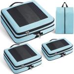 Prezon 8 Set/6 Set/4 Set Compression Packing Cubes for Travel, Lightweight Vacation Travel Essentials, Accessories for Suitcase Organizer Bags Set, Durable Luggage Organizer （8-Square-blue）