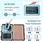 Prezon 8 Set/6 Set/4 Set Compression Packing Cubes for Travel, Lightweight Vacation Travel Essentials, Accessories for Suitcase Organizer Bags Set, Durable Luggage Organizer （8-Square-blue）
