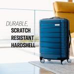 Samsonite Omni 2 International Carry-On Luggage with 360° Spinner Wheels - Scratch Resistant Hardshell - TSA, Airline-Approved - Expandable Polycarbonate Shell for Lightweight Travel - Caribbean Blue
